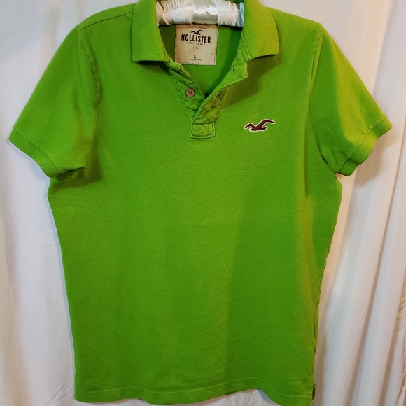 Hollister polo top lime green size Large (c1) - Picture 1 of 4